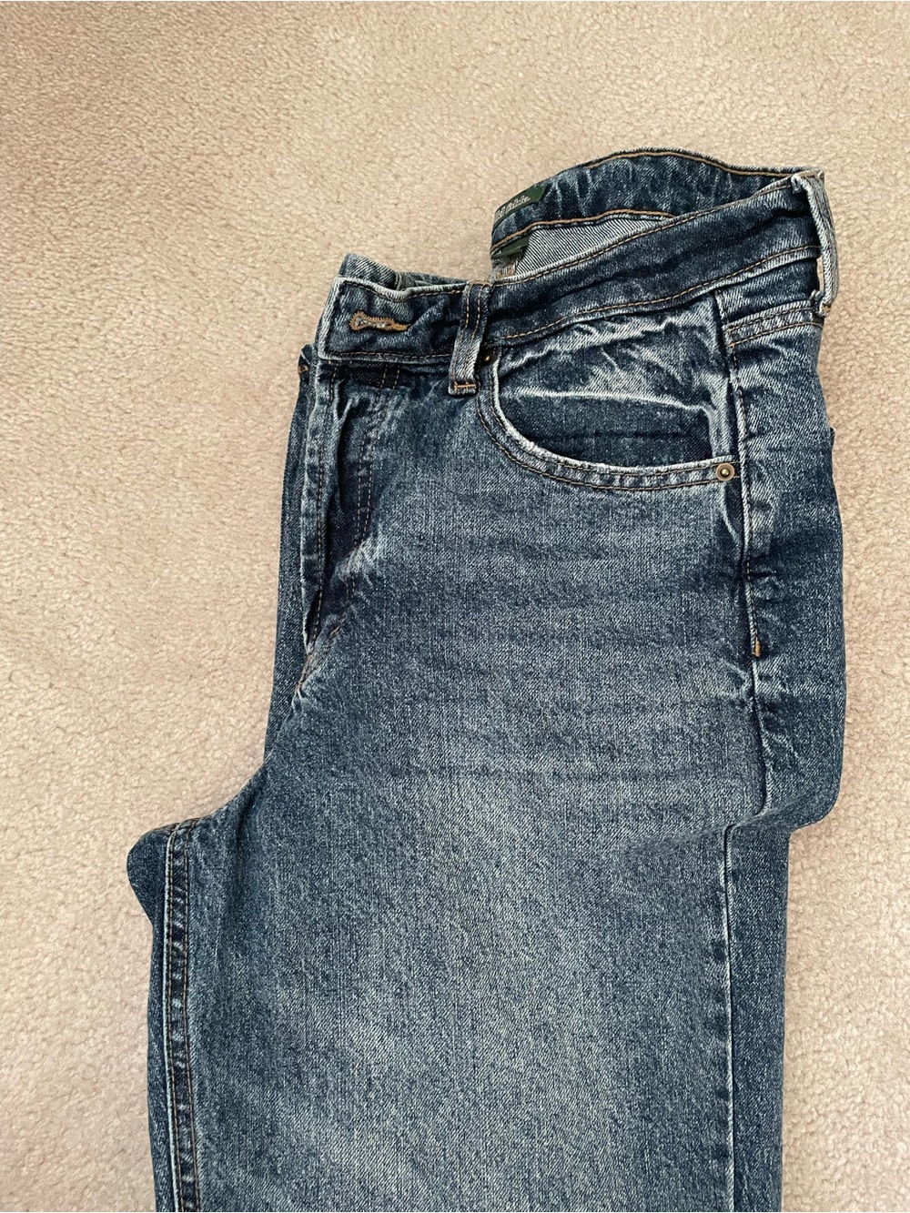 wild fable Women's Dark Blue Wash Straight Leg High Rise Jeans